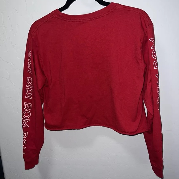 Selena Red Crop Top Long Sleeve Official Selena Merch Bidi Bidi Bom Bom - Picture 2 of 7